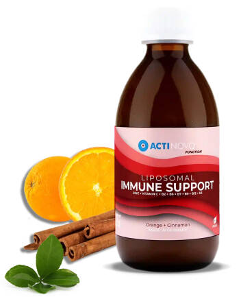 Liposomalny Immune Support - Pomarańcza & Cynamon 250ml Wsparcie układu odpornościowego ActiNovo